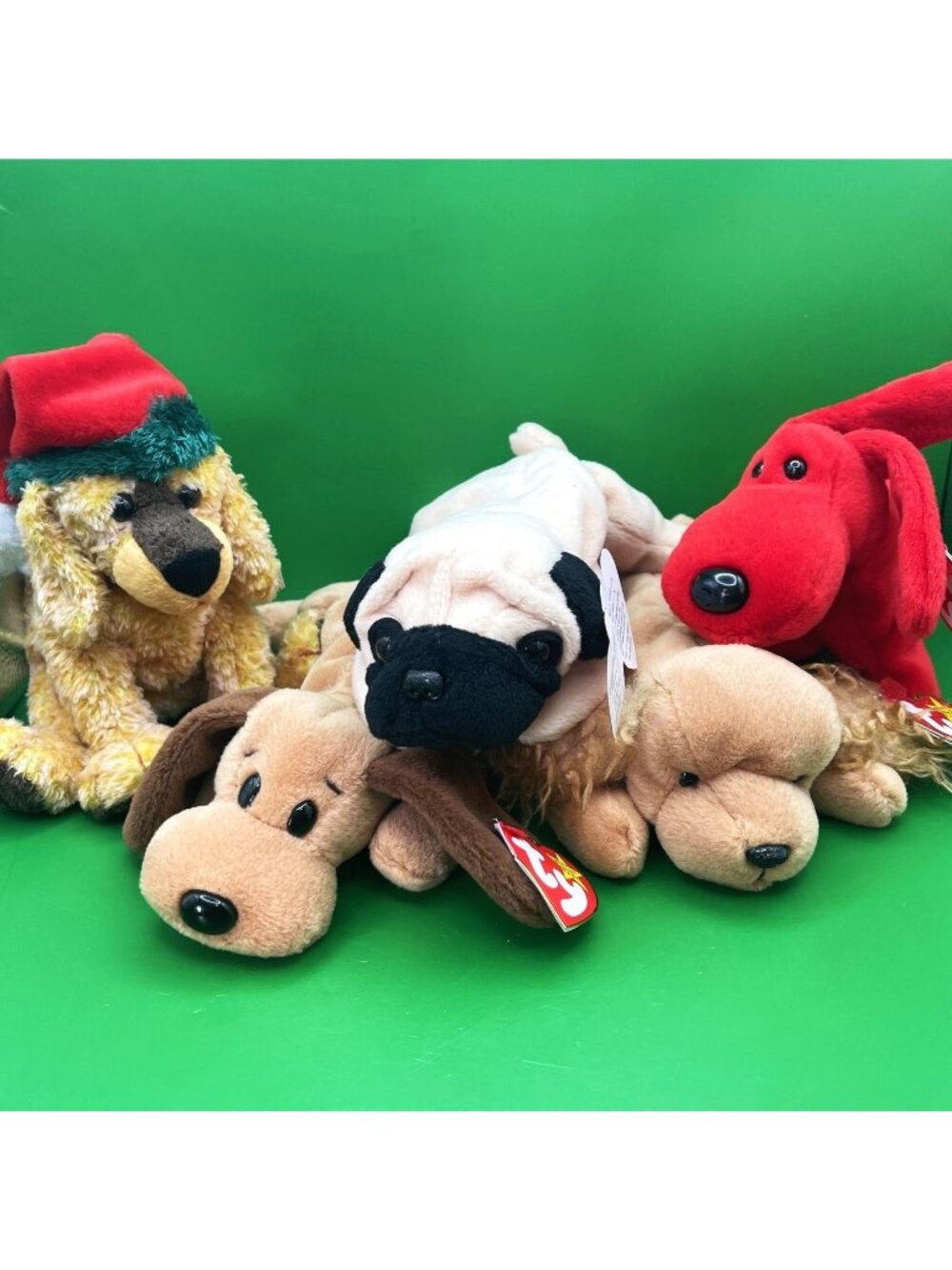 Ty Beanie Baby Dog Puppy Bundle Beanbag Plush Stuffed Animal Toys Jinglepup Pug